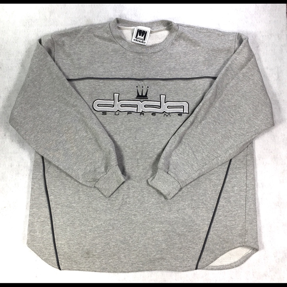 Vintage DADA SUPREME Crewneck Sweater Gray Size XL
